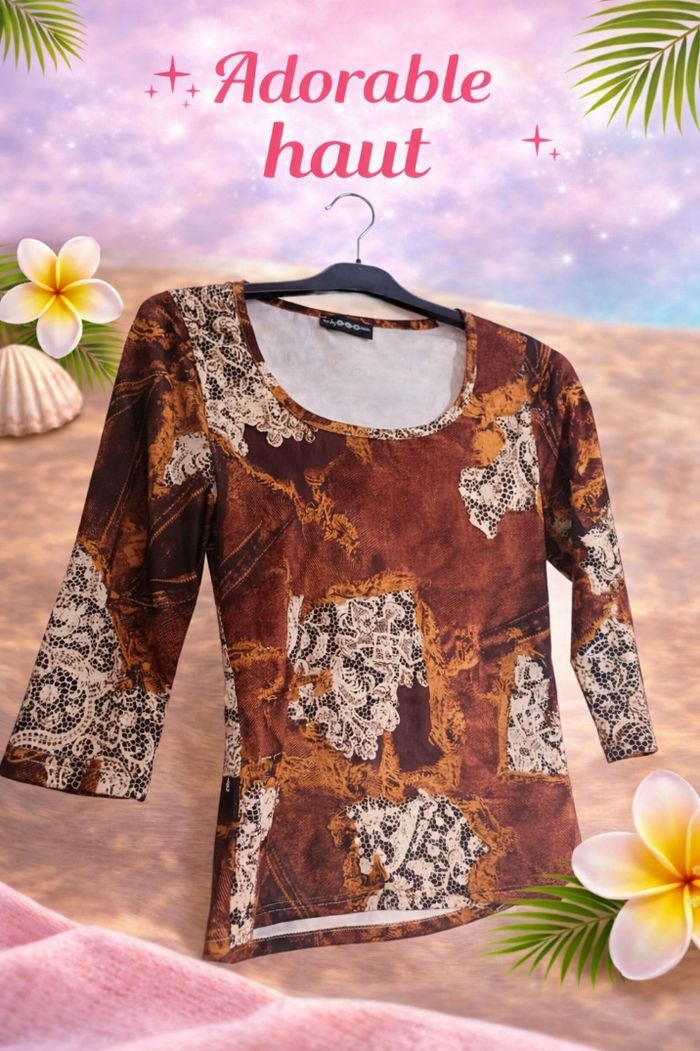 Haut marron M L.D paris