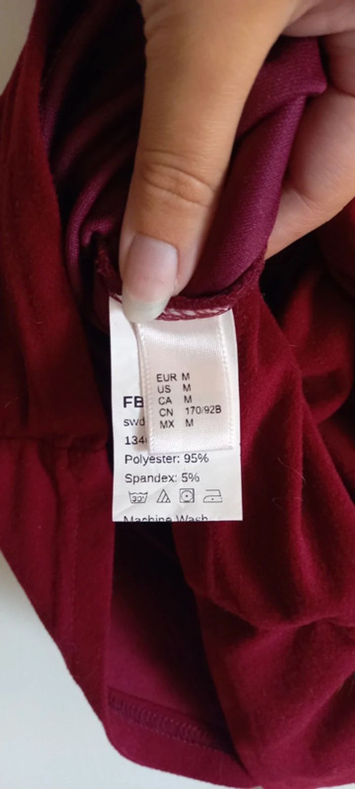Robe moulante en velour rouge bordeaux avec doublure 38 shein - photo numéro 5
