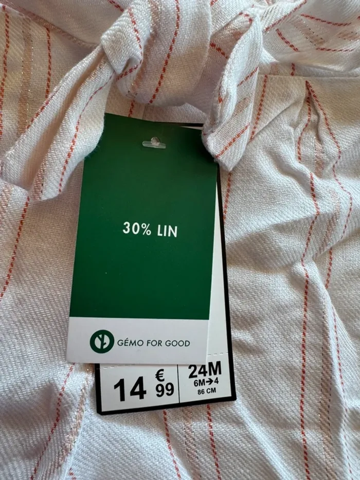 Pantalon lin 2 ans neuf Gémo - photo numéro 2