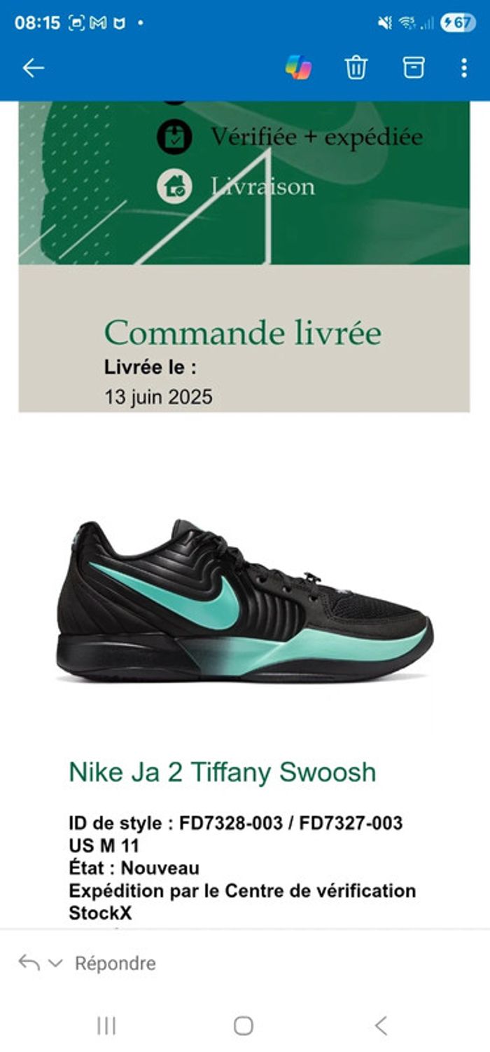 🔥Nike Ja2 "Tiffany" T.45 🏀 - photo numéro 12