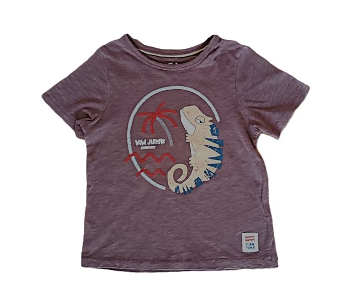 T shirt marron caméléon. Wild Jungle Adventures. C&A. Taille 3 ans. 98 cm - photo numéro 1
