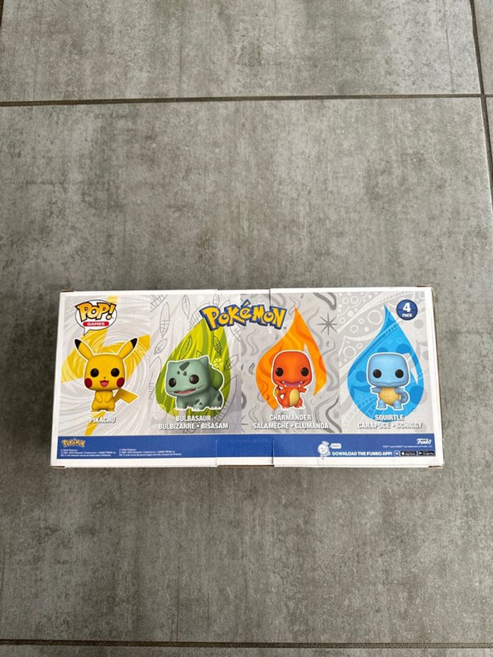 Figurine Funko Pop Pokémon Games 4 Pack Pikachu Bulbasaur Charmander Squirtle - photo numéro 5