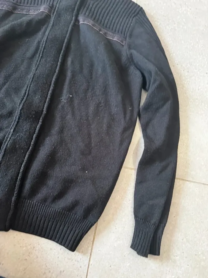 Gilet noir Trussardi Jeans, très bon état, taille Xl - photo numéro 2