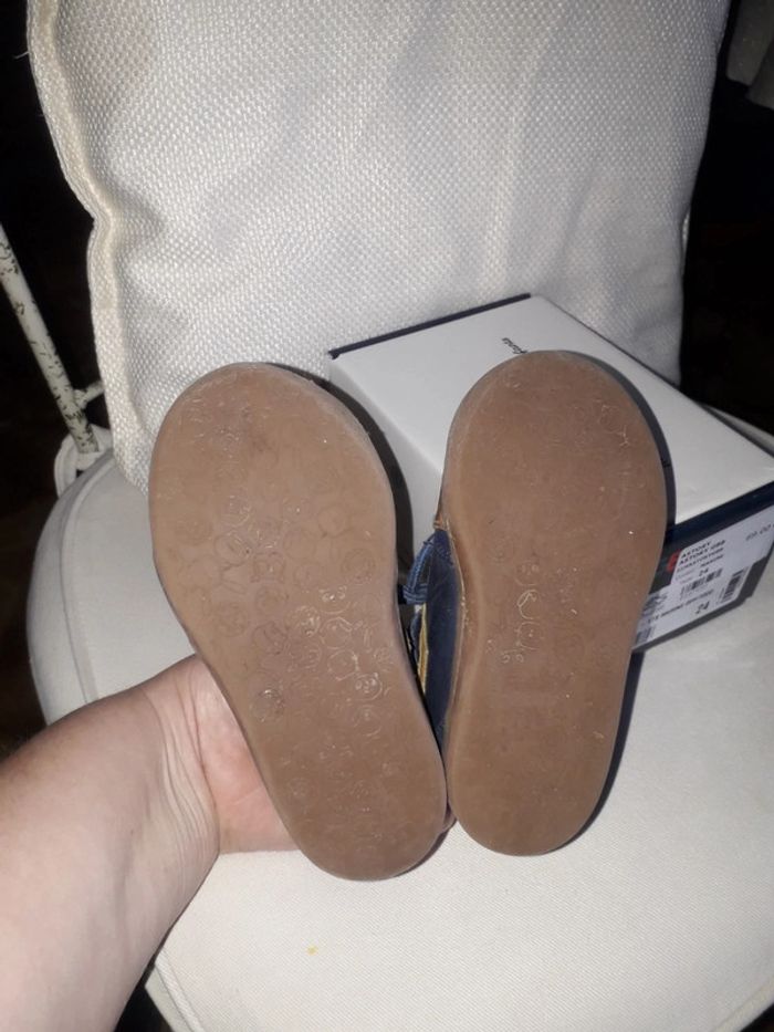 GBB chaussures montantes bleu jaune rouge cuir pointure 24 - photo numéro 5