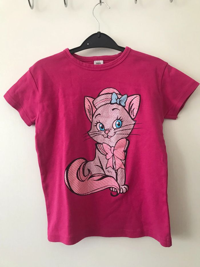 Tee-shirt fille chat