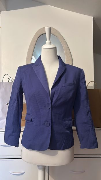 Veste blazer bleu Mango T40