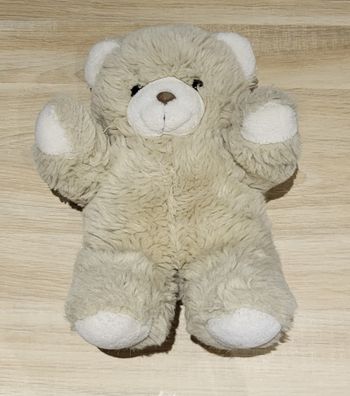 Peluche nounours beige et blanc