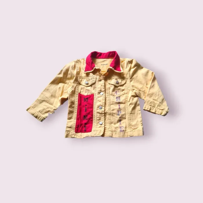 veste en jean jaune fille 2 ans - photo numéro 2