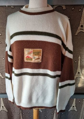 Pull d'hiver style chasse taille 4XL-5XL