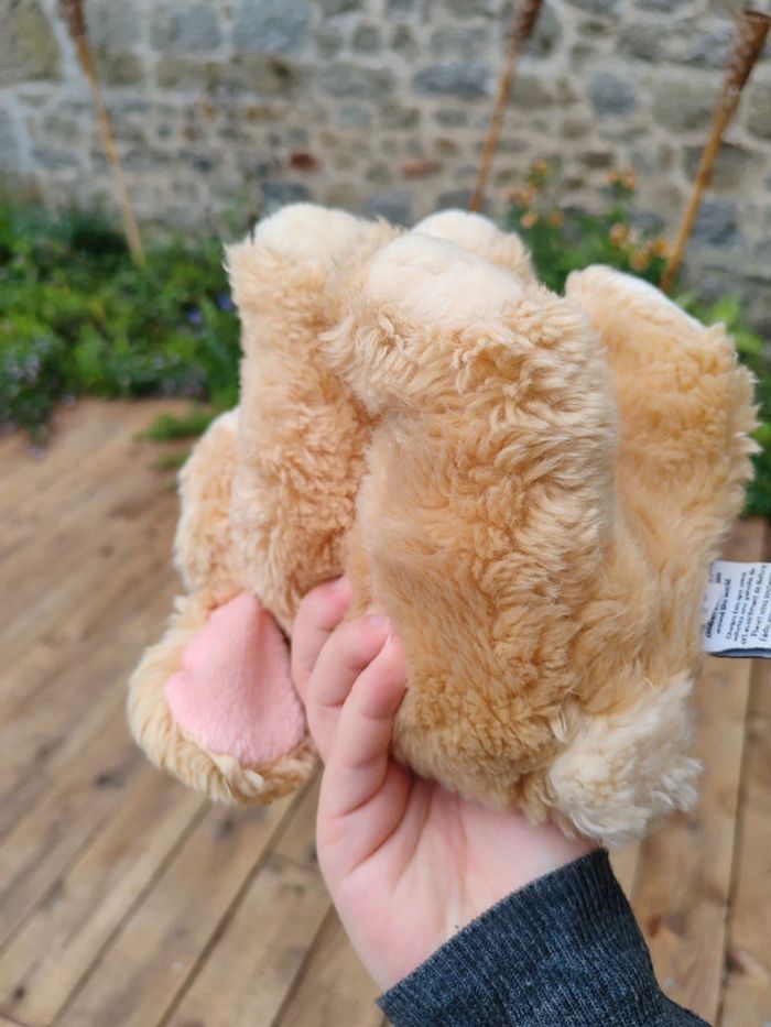 Peluche lapin beige nature planet - photo numéro 7