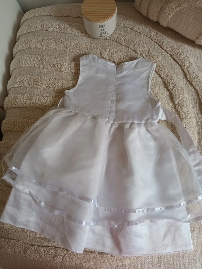 Robe de mariée fille avec tulle & dentelle taille 3 ans - photo numéro 5