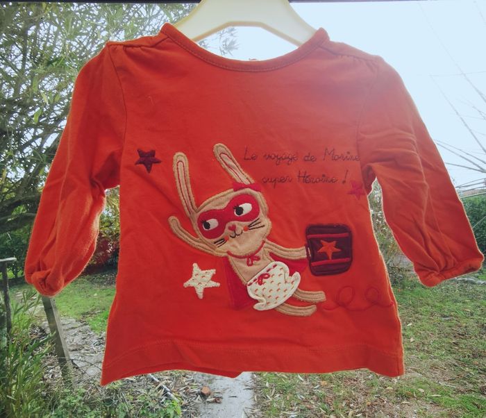 T-shirt manches longues orange