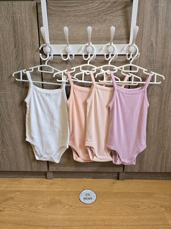 Vêtement Bébé Fille - Lot de bodies bretelles - Kiaki - 24 mois 86 cm et 92 cm