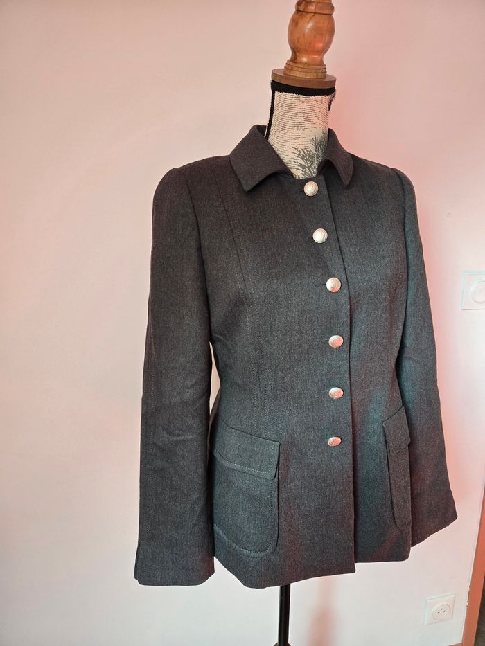 Blazer vintage Platine Paris – Modèle Équinoxe en flanelle, pièce rare - photo numéro 2