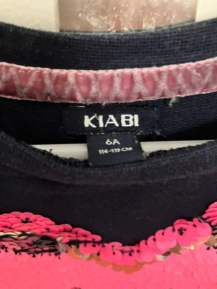 Robe manches longues mi-saison / hiver avec sequins 6 ans Kiabi - photo numéro 4