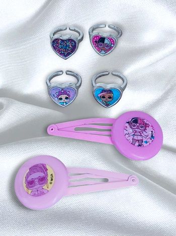 Lot bagues et barrettes / LOL Suprise