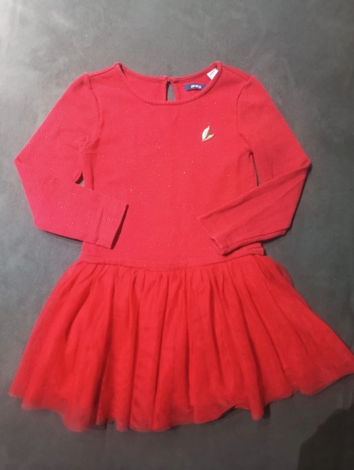 Robe manches longues fête anniversaire mariage Noël Fille 5 ans tulle Okaïdi