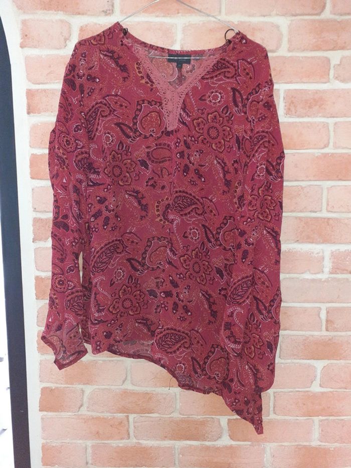 Tunique voile rouge - Taille 48 - photo numéro 2