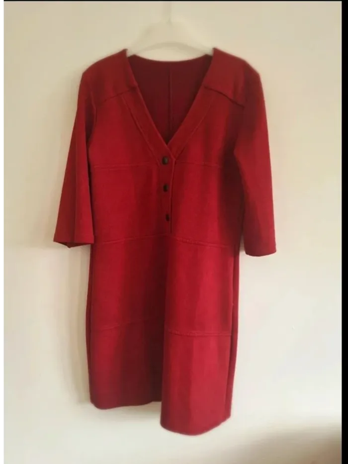 Robe 👗 velours bordeau T38-M