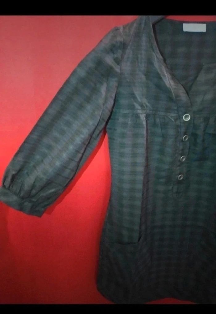 Tunique blouse longue à carreaux taille 36 - photo numéro 3