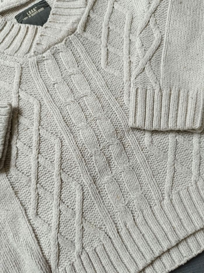 Pull tressé beige 🦕 Taille 9/12 mois - photo numéro 2