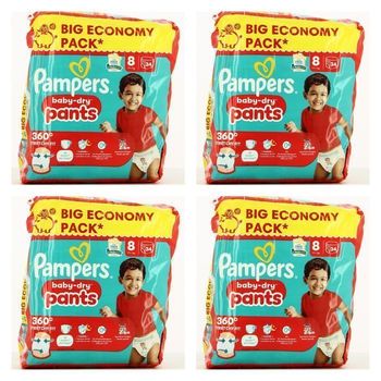 Lot de  136  Couches Pampers Baby Dry  Pants 19 + KG  Taille  8 Neuf