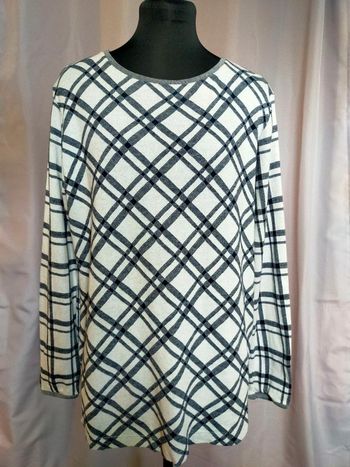 Pull fin à carreaux – Cecil – Taille M