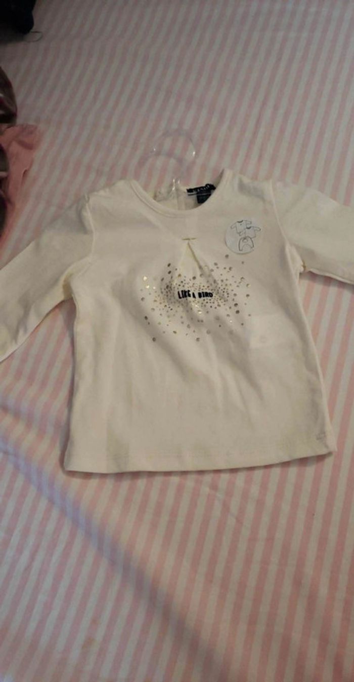 Techerts manches langues fille 3 mois - photo numéro 2