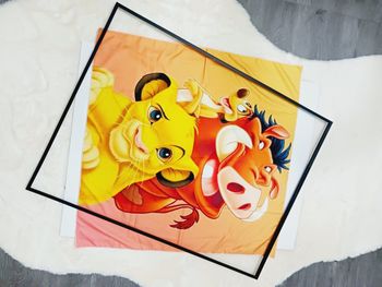 Decoration murale Impression sur toile tissus 70x70 neuf à encadrer