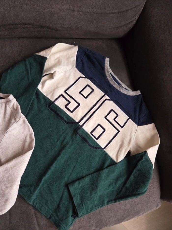 Lot 2 T-shirt manches longues okaidi - photo numéro 2