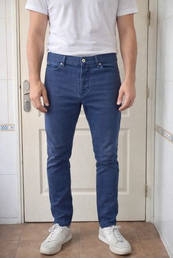 Jean skinny taille basse bleu marine homme asos taille w28 donc M/38