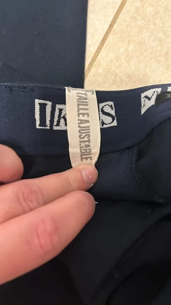 Pantalon forme chino navy en maille garçon IKKS 5 ans - photo numéro 11
