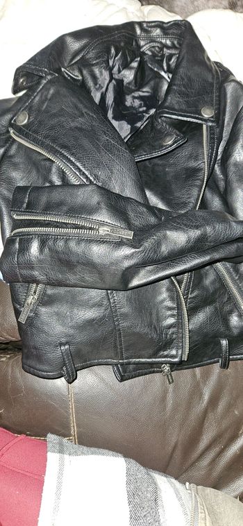 Blouson fille simili cuir 10 ans