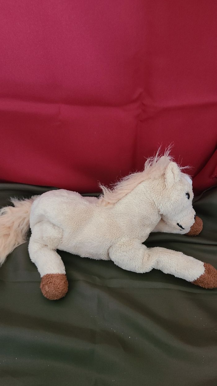Peluche Doudou Cheval Poney beige CP INTERNATIONAL - photo numéro 4