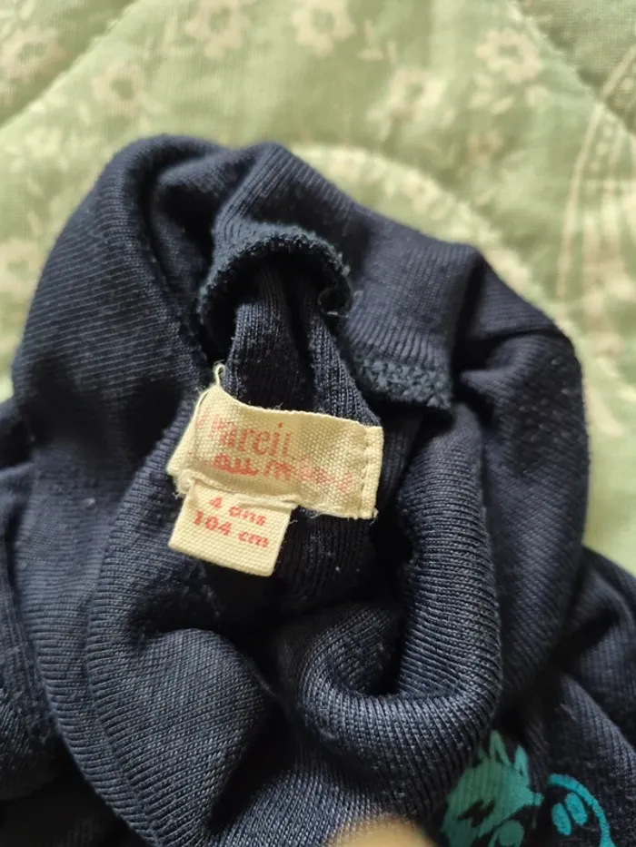 T-shirt manches longues col roulé DPAM 4 ans - photo numéro 3