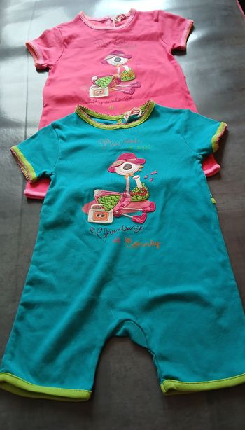 lot 2 barboteuse combishort fille DPAM 86 cm 23 mois