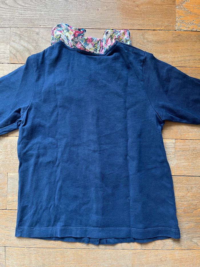 Tee-shirt marine et liberty Jacadi 5 ans - photo numéro 4