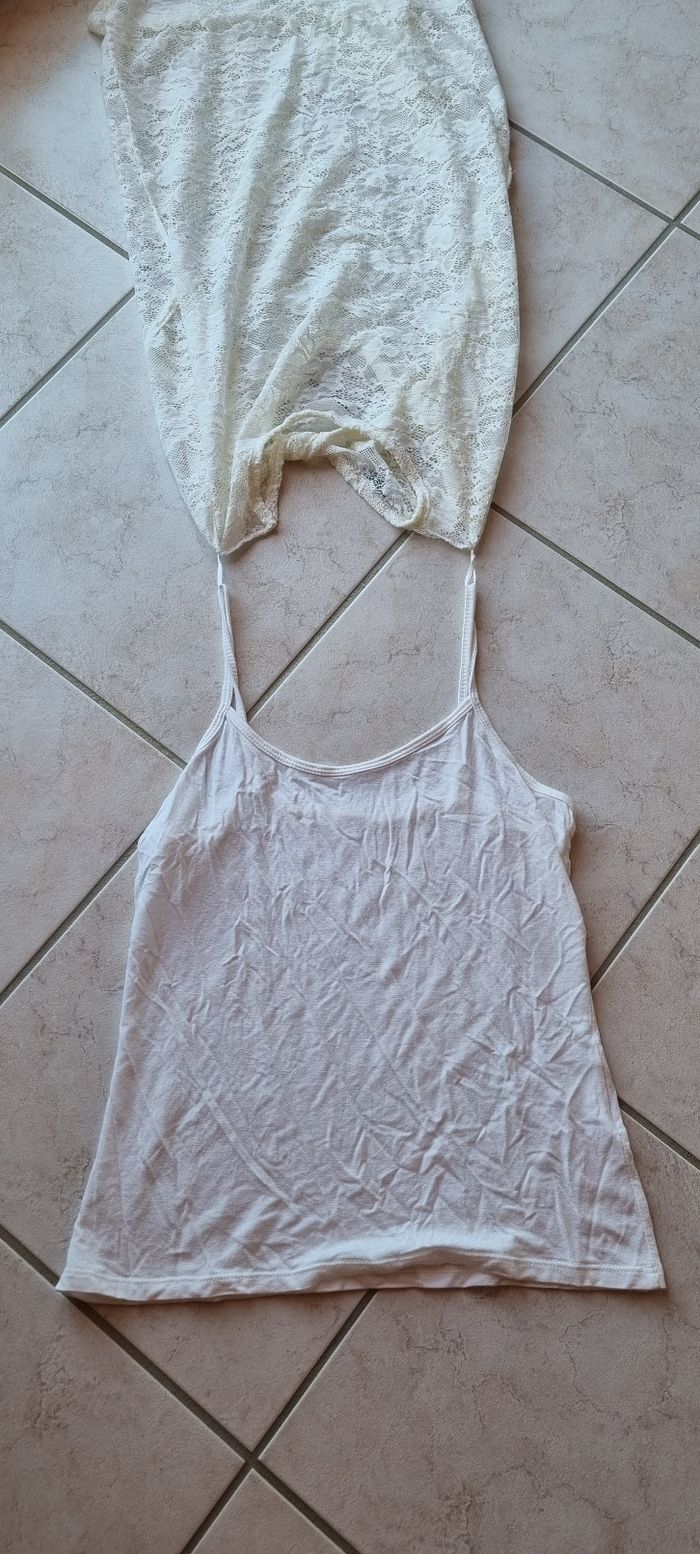Tee -shirt dentelle écru - photo numéro 4