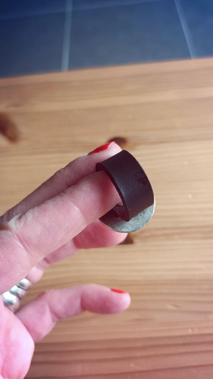 Bague cuir et plaqué argent 925 - photo numéro 6