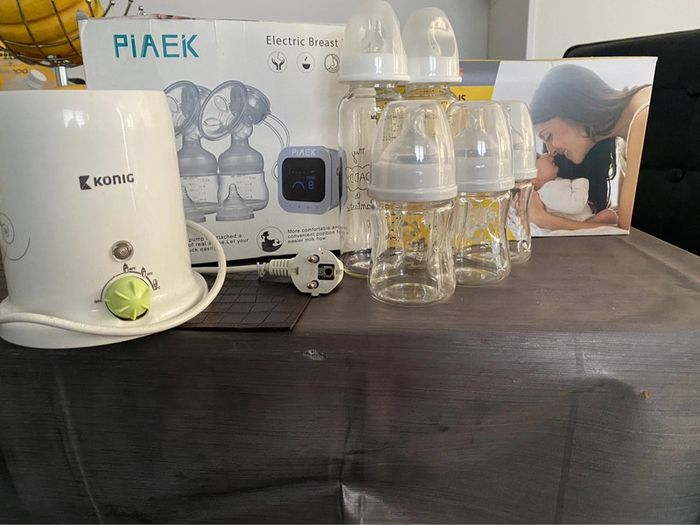 Lot tire-lait, téterelles medela, biberons, chauffe-biberon, mamelons - photo numéro 2