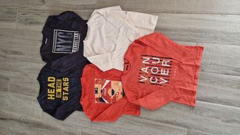 Lot de 5 tee shirts manches longues, taille 6 ans