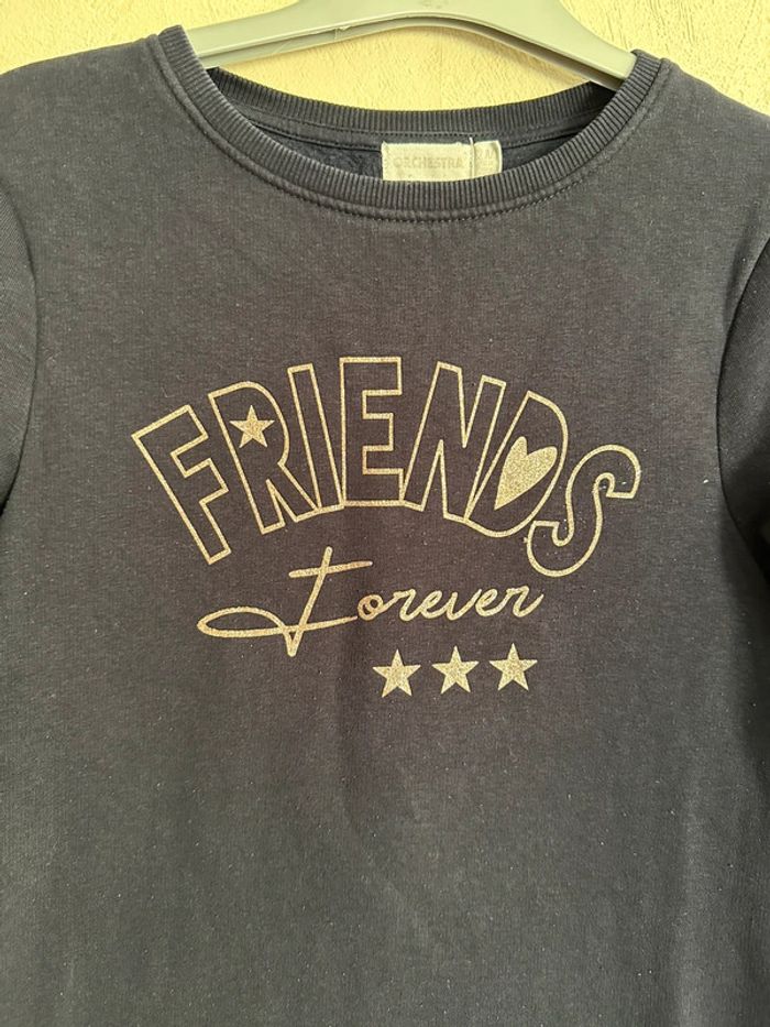 Robe marine manches longues molletonné imprimée fille 12 ans Orchestra - photo numéro 3