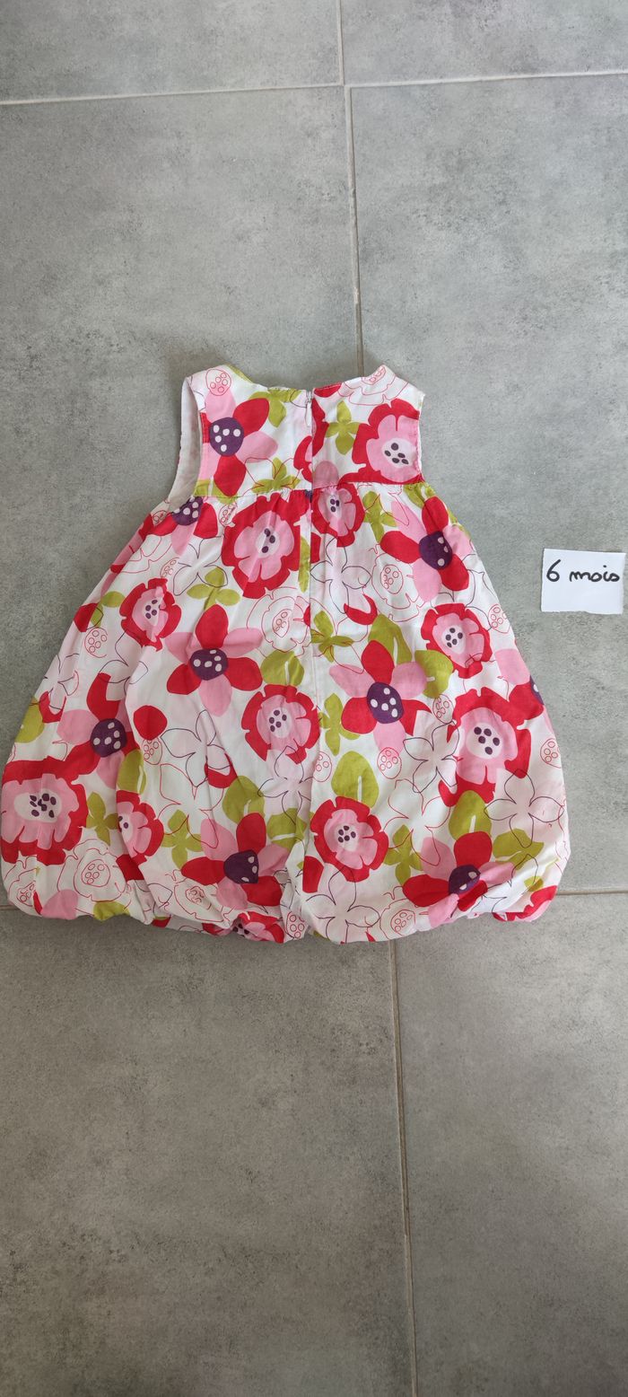 Robe motifs fleurs bébé fille 6 mois - photo numéro 3