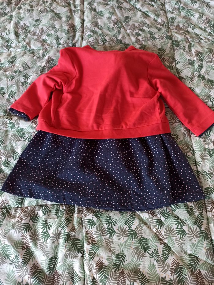 Ensemble 3 pièces robe, gilet et bandeau - photo numéro 2