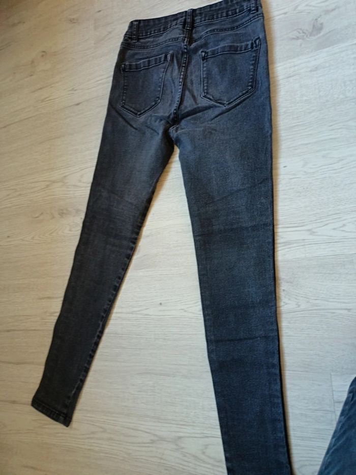 Pantalon Jennyfer 36 S slim bande ligne côté ado femme - photo numéro 9