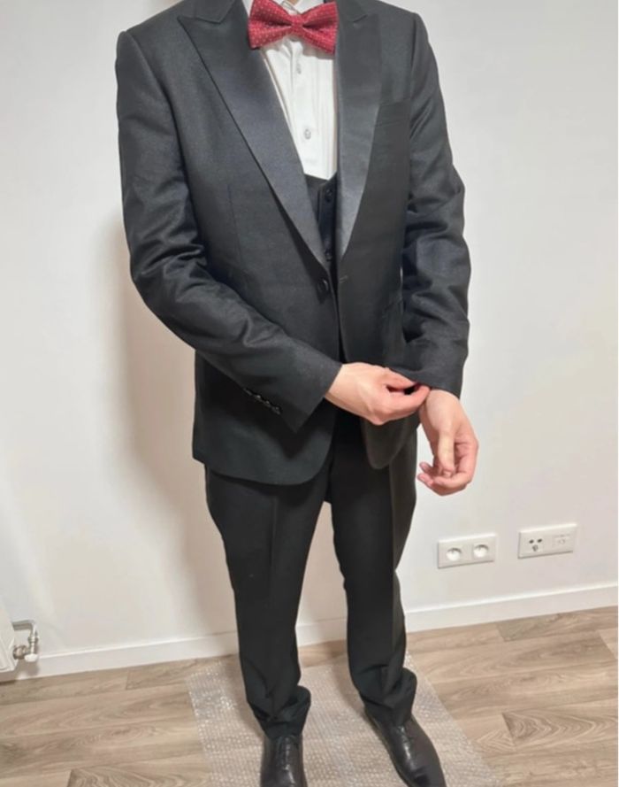 Costume smoking noir 3 pièces T46-48 - photo numéro 4