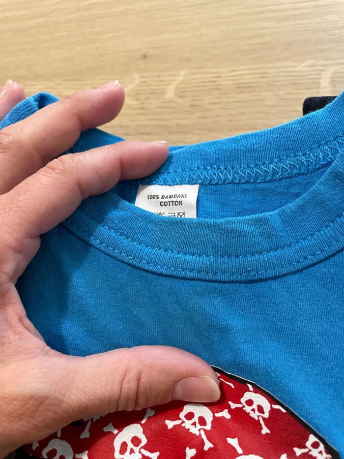 T-shirt manches courtes bleu pirates 2 ans - photo numéro 4