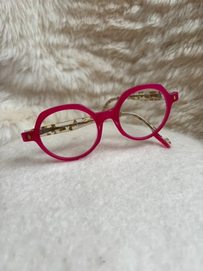 Lunettes paname tronche de cake rose et dorées - photo numéro 2