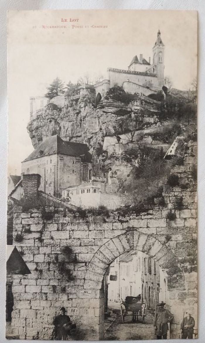 Carte lettre Rocamadour (lot) porte et château