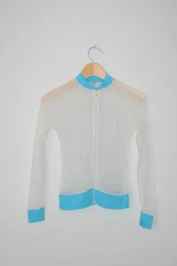 Haut zippé en voile transparent 12 ans